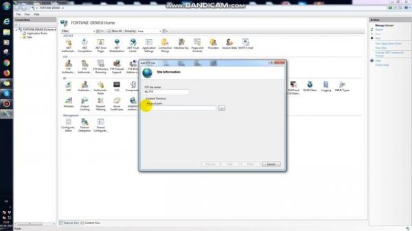 how to setup FTP server on Windows 7