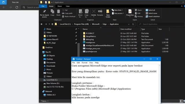 Cara memperbaiki Microsoft Edge, Error Code : STATUS_INVALID_IMAGE_HASH смотреть онлайн