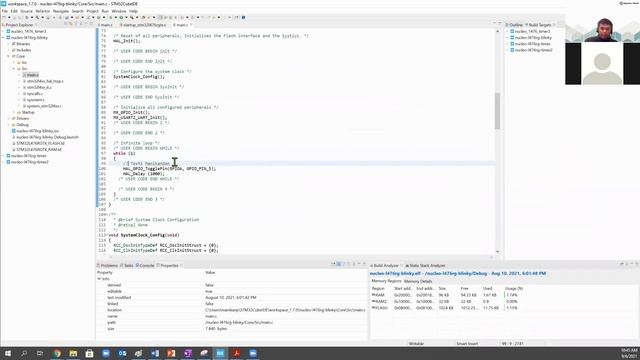 19 LED blinking project using STM32 CubeIDE смотреть онлайн