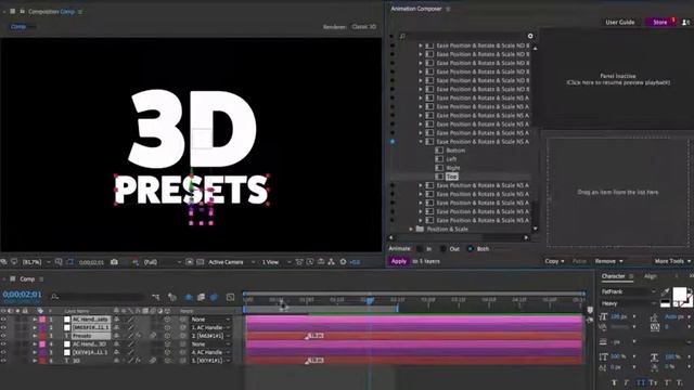 3D Motion Presets For Animation Compose | Videohive