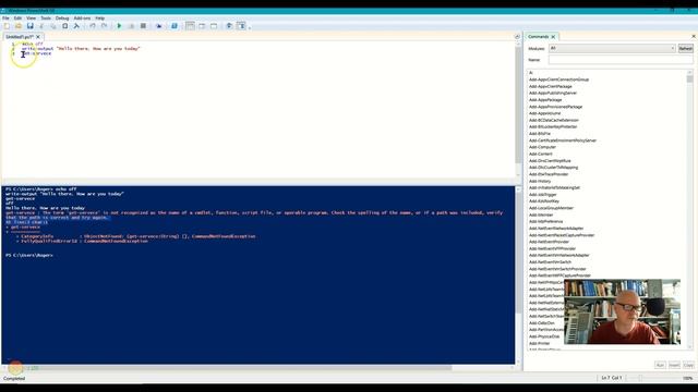 Powershell reading error messages смотреть онлайн