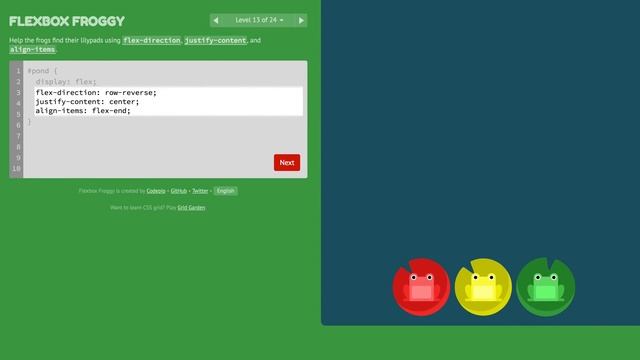 Flexbox Froggy Solutions смотреть онлайн