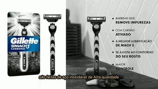 Review Da Nova Gillette Mach3 Carbono Vale a Pena Comprar смотреть онлайн