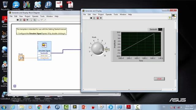 Getting Started with LabVIEW, 1.6 Running a VI смотреть онлайн
