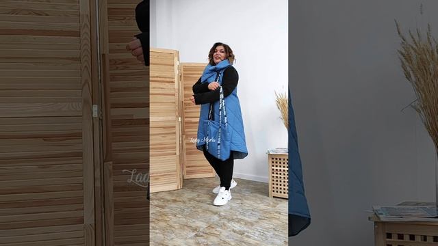 Жилет стеганый "косая молния" с объемным воротом смотреть онлайн