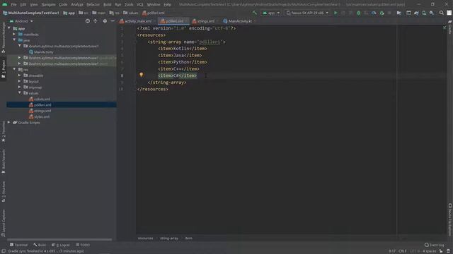 19. Android Studio ile MultiAutoCompleteTextView Mobil Uygulaması смотреть онлайн