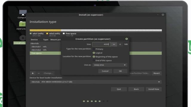 Dual Boot Linux Mint 19.1 With Windows 10 - Installation Preview смотреть онлайн