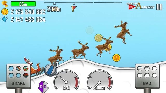 Hill Climb Racing MODIFIED Sleigh | Funny Gameplay | HCR Hacked Vehicle | Android, iOS Games смотреть онлайн