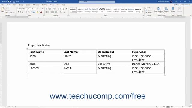Word 2019 and 365 Tutorial Inserting and Deleting Columns and Rows Microsoft Training смотреть онлайн