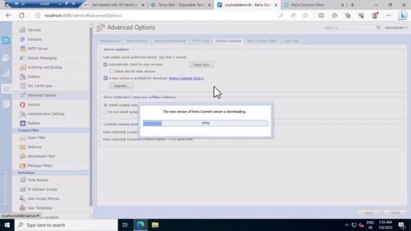 Kerio Connect Mail Server Upgrade from 9.4 to 10.0.1