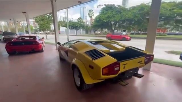 [Curated Miami] Excellent Example Of A Rare Canary Yellow Vintage Lamborghini Countache смотреть онлайн