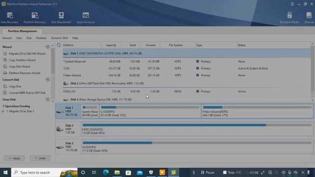 Cara cloning OS menggunakan Minitool Partition Wizard смотреть онлайн