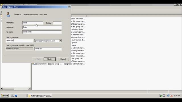 How To Create A New User In Active Directory - Server 2008 смотреть онлайн