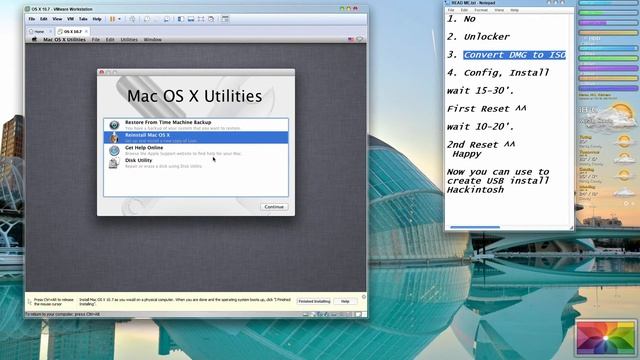 How to Create Restore Mac OS X Lion 10.7 use VMWare Workstation смотреть онлайн