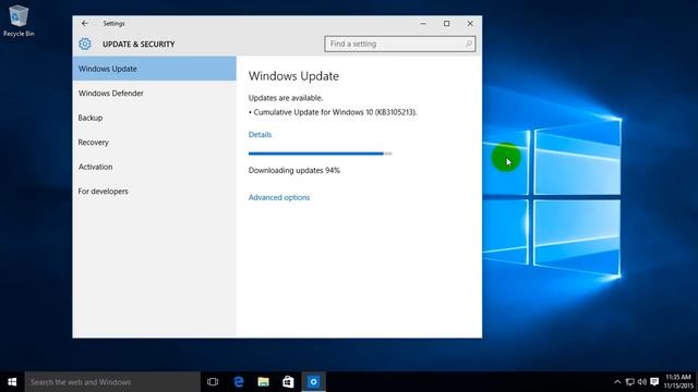 Windows 10 November Update (Windows 10 Version 1511) смотреть онлайн