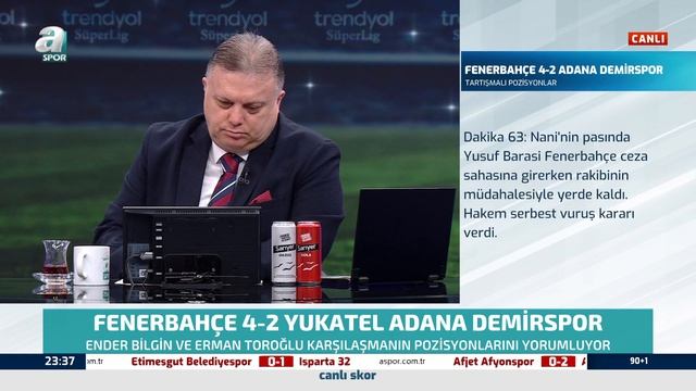Fenerbahçe 4-2 Adana Demirspor Erman Toroğlu Maçın Tartışmalı Pozisyonlarını Yorumladı! смотреть онлайн
