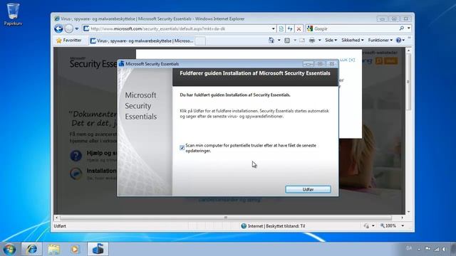 Installation af Microsoft Security Essentials (DANSK) смотреть онлайн