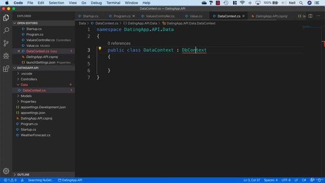 8 Creating the first Model and DataContext смотреть онлайн