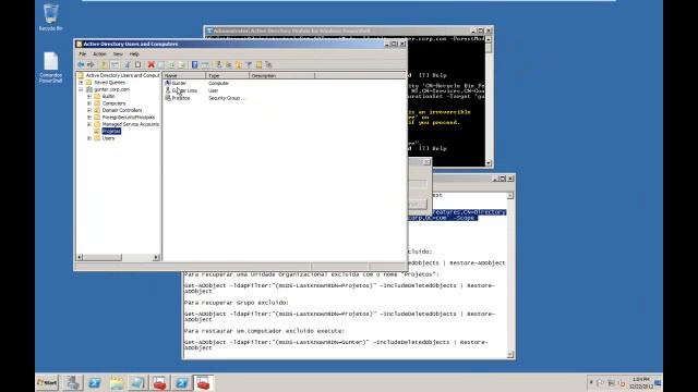 Windows Server 2008 R2 - Recuperando Objetos excluídos do Active Directory com PowerShell смотреть онлайн