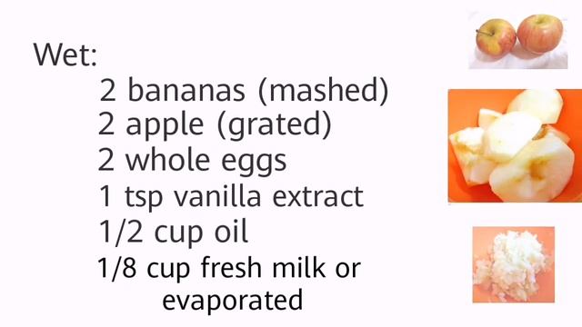 Banana-Apple Cake (easy recipe) смотреть онлайн