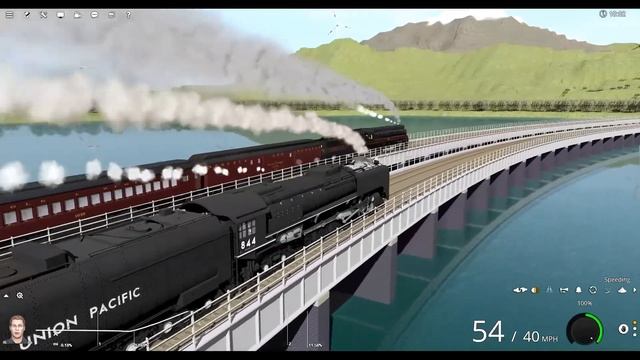 Union Pacific 844 vs N&W J 611 in Trainz 2022 смотреть онлайн
