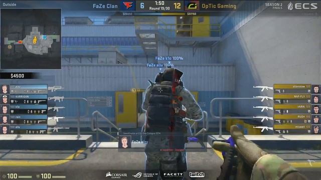 FaZe vs OpTic [Map 2 BO3] ECS Season 2 - Finals смотреть онлайн