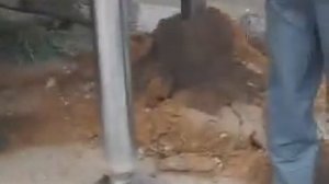Замена старых столбов.