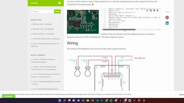 Sonoff NsPanel - Flash ESPHome + Upload OTA