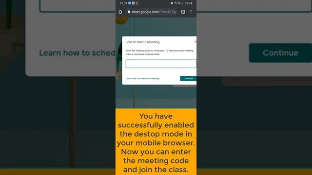 How to run Google meet in desktop mode in mobile (android) смотреть онлайн