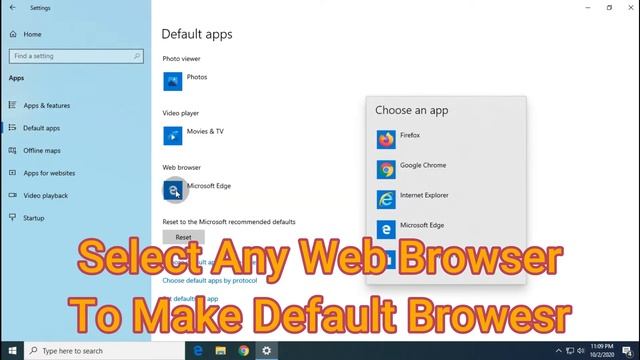 how to change your default browser in windows 10 смотреть онлайн