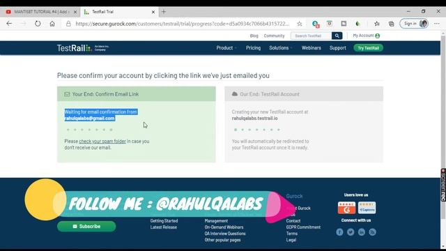 TUTORIAL #2 |TESTRAIL INSTALLATION ON WINDOWS(Cloud Version) | RAHUL QA LABS[2020] смотреть онлайн
