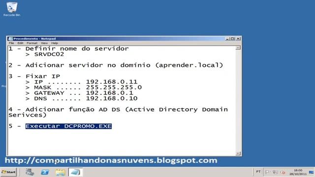 Promover Domain Controller adicional em mesmo site no Windows Server 2008 R2 смотреть онлайн