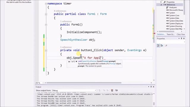 C# Windows Form Application Text to Speech - 08 смотреть онлайн
