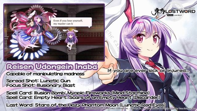 Touhou LostWord - Reisen Udongein Inaba смотреть онлайн