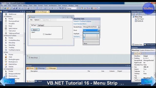 {VB.NET}∞Tutorial 16 - Menu Strip смотреть онлайн