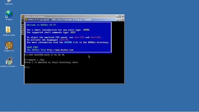 Tutorial Dosbox Mount, Sprache Und Fullscreen
