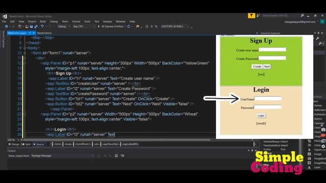 Asp.Net PANEL Control Example|100% Guarantee Video You'll Create Attractive Website|SimpleCoding смотреть онлайн