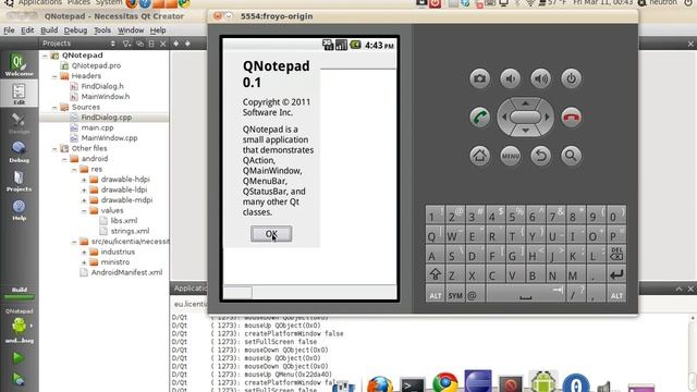 Qt for Android - Running the QNotepad on Android 2.2 Emulator смотреть онлайн