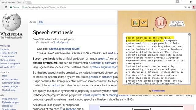 TTSReader Chrome Extension смотреть онлайн