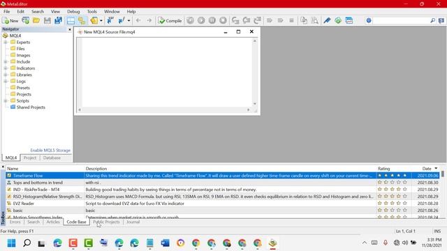 How to create a new mql4 file source in windows 11 смотреть онлайн