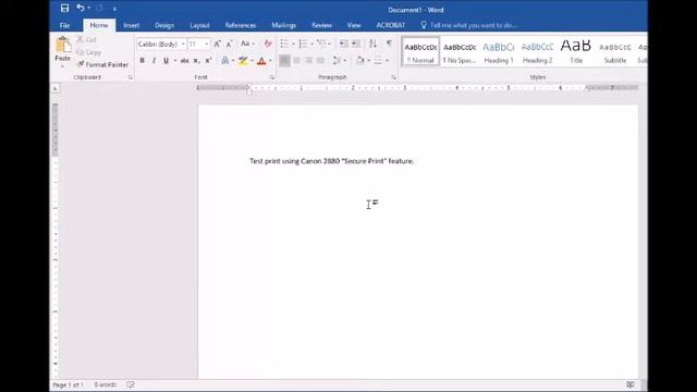 Secure Print on Canon 2880 смотреть онлайн