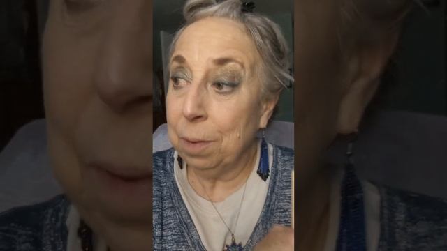 Midnight Blue Eye Shadow Diffused #matureskinmakeup #eyeshadow #over60