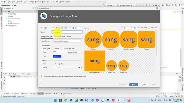 Thay đổi icon trong ứng dụng Android và Fix Duplicate resource error смотреть онлайн