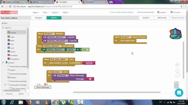 Thunkable Tutorial #03 How To Create Android App With Thunkble App Blocks In Hindi
