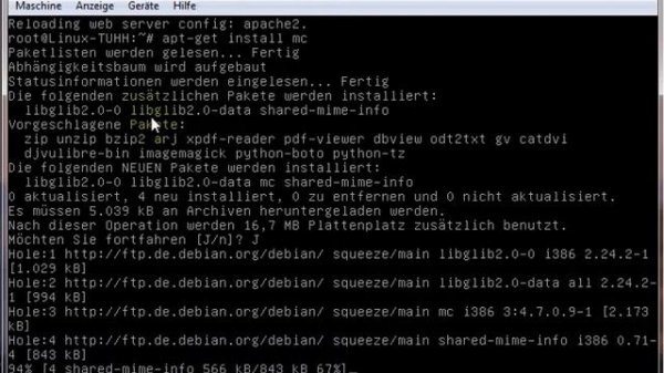 Debian Installation Midnight Commander mc 006