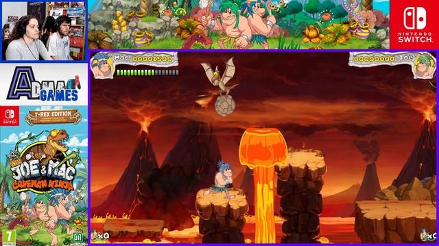 NEW JOE AND MAC: CAVEMAN NINJA (Nintendo Switch) - ¡LO JUGAMOS EN COOPERATIVO! | AdmaGames |Gamepla смотреть онлайн