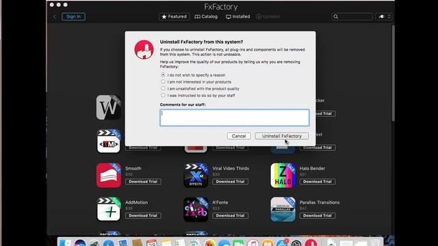 Can't uninstall FxFactory for Mac Sierra? смотреть онлайн