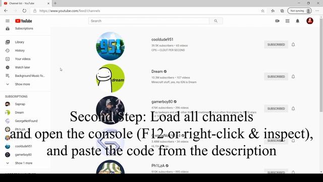 How to Mass Unsubscribe from YouTube Channels! (WORKING!!) смотреть онлайн