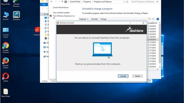Uninstall Dashlane 4.0 on Windows 10 смотреть онлайн