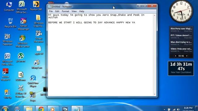 Windows 7 Aero Snap,shake and Peek Features смотреть онлайн